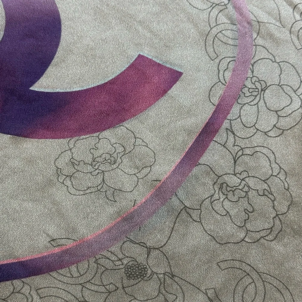 CHANEL 100% Silk Scarf Wrap - Picture 7 of 8